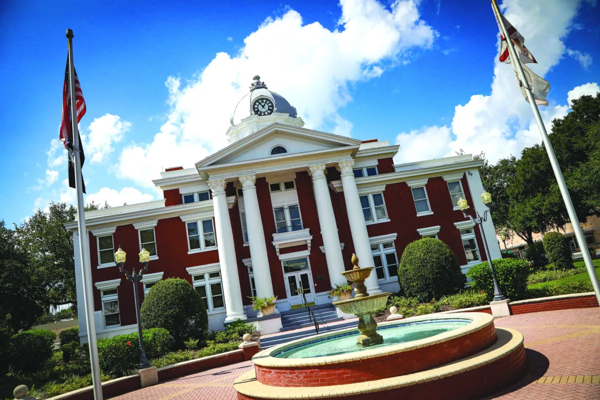 The historic Pasco County courthouse in Dade City, Florida.